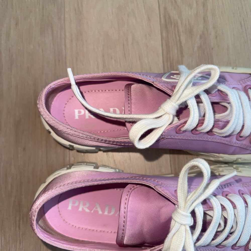 Prada Women's Pink Platform Sneakers - Picture 3 of 6